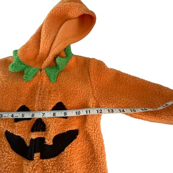 Halloween Baby‎ Size 24Mo. One Piece Pumpkin Fleece Zip Up - Picture 3 of 4